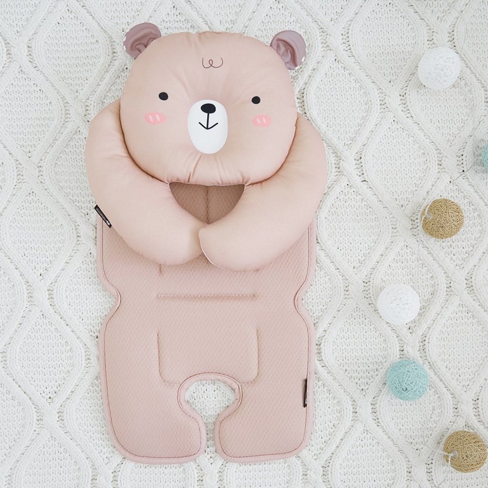Bear Liner Seat Pad for Car, Milk Tea